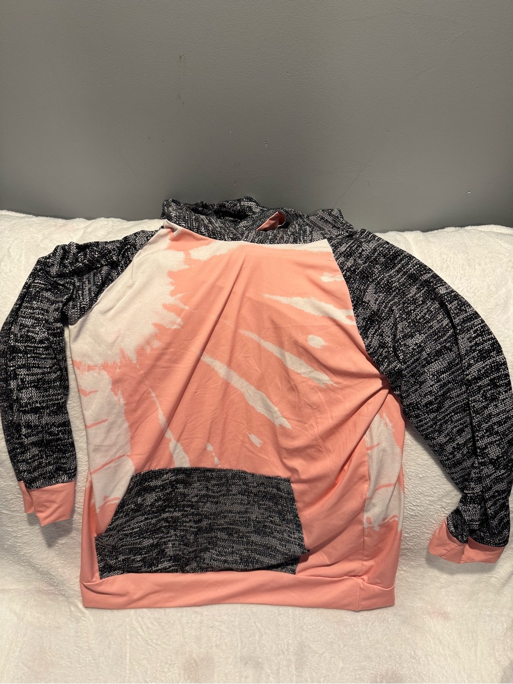 Lily Peach and Black Patterned Pullover